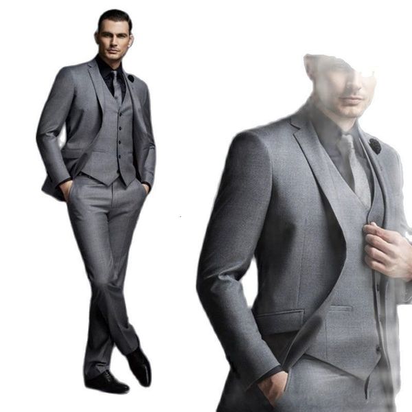 

men's suits blazers blazer masculino handsome dark grey men's set bride wedding dress fit men's tailcoat jackettank ants 2304, White;black