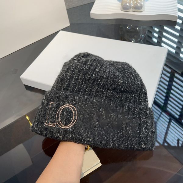 

Designer Winter Beanie Bonnet Knitted Hat Beanie Men Women Autumn Witer Caps Thick Warm Beanies Casual Fitted High Quality Good Match, Black grey