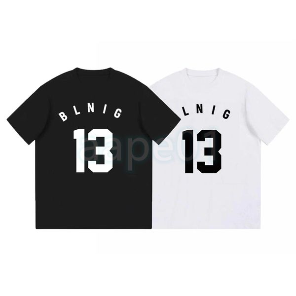 

fashionable mens t shirt number minimal letter printing short sleeve summer breathable t-shirt casual round neck black white, White;black