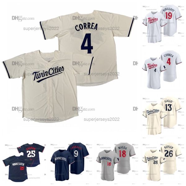 

4 carlos correa 25 byron buxton twins jersey joey gallo jose miranda trevor larnach joe ryan jhoan duran michael a. taylor max kepler nick g, Blue;black
