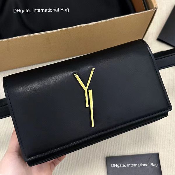 

kate gold logo designer waist bag cowhide bag shoulder crossbody mini envelope bags handbag wallet chest bag with adjustable strap elegant g