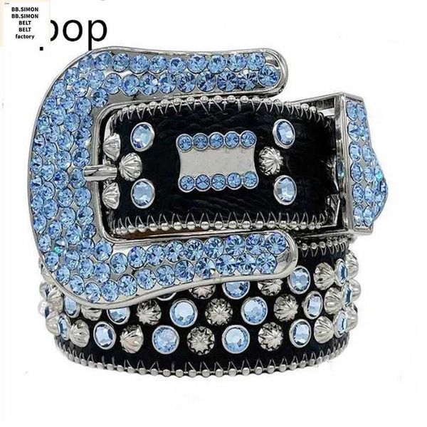 

Designer Belt Bb Simon mens Belts for women designers Shiny diamond belt blue black white red high quality316M2