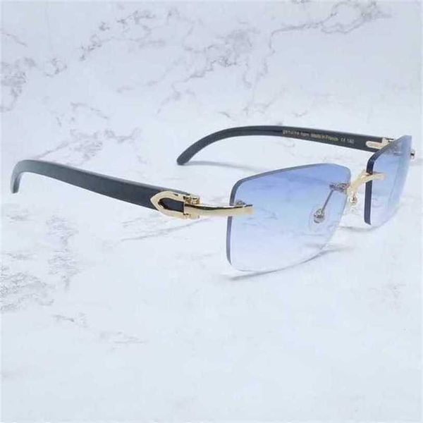 

fashionable luxury outdoor sunglasses buffalo horn rimless square white black buffs glasses trendy eyewear gafas de sol hombrekajia