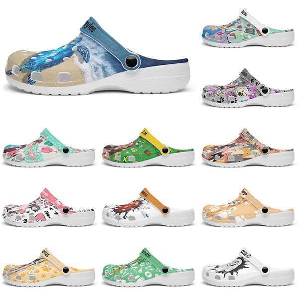 

Customized beautiful and comfortable fashionable lovely Glossy Diy shoes for men and women's indoor slippers 41-101897