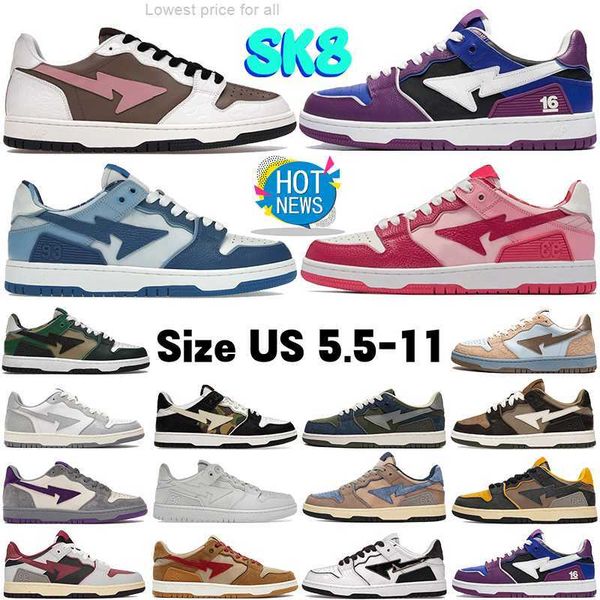 

bathing apes men sk8 casual shoes nigo white silver 16th anniversary abc camo pink blue green sneakers designer mens womens luxury bapesta s, Black
