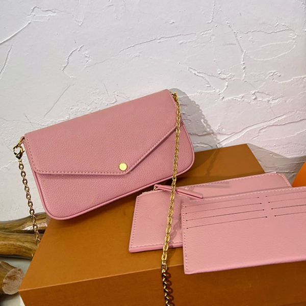 

3 pcs set embossed flower envelope bag fashion women shoulder bags shopping purse designer crossbody vintage wallets party cross body