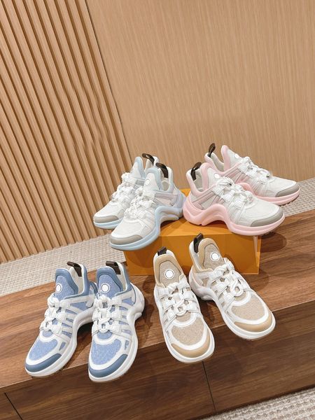 

designer archlight 2.0 trainers running shoes luxury women breathable chaussures dad sports sneakers platform black brown pattern with box s