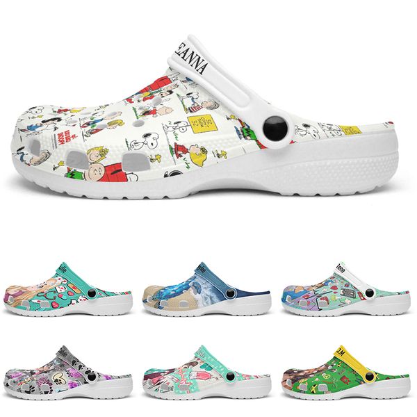 

Customized beautiful and comfortable fashionable lovely Glossy Diy shoes for men and women's indoor slippers 40-98633