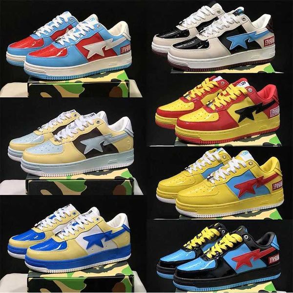 

casual shoes designer bapestas mens womens sta sk8 skate men women bapesta camouflage low sneakers, Black