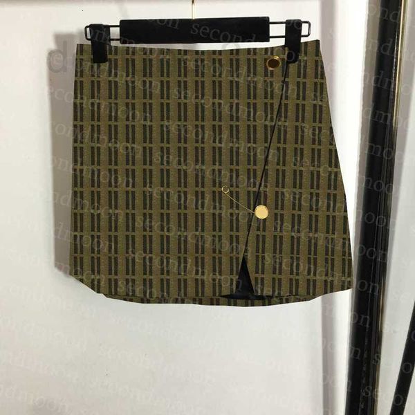 

skirts designer women split high waist short skirt letter jacquard dress woman summer breathable clothing ke63, Black