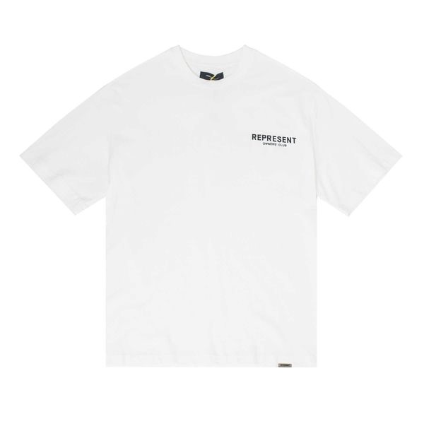 

men's t-shirts represent represent letter short sleeved niche trendy brand wang jia'er matching high street american loose fitting, White;black