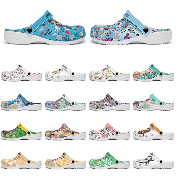 

Customized lovely and comfortable fashionable Glossy Diy shoes for men and women's indoor slippers 40-101900