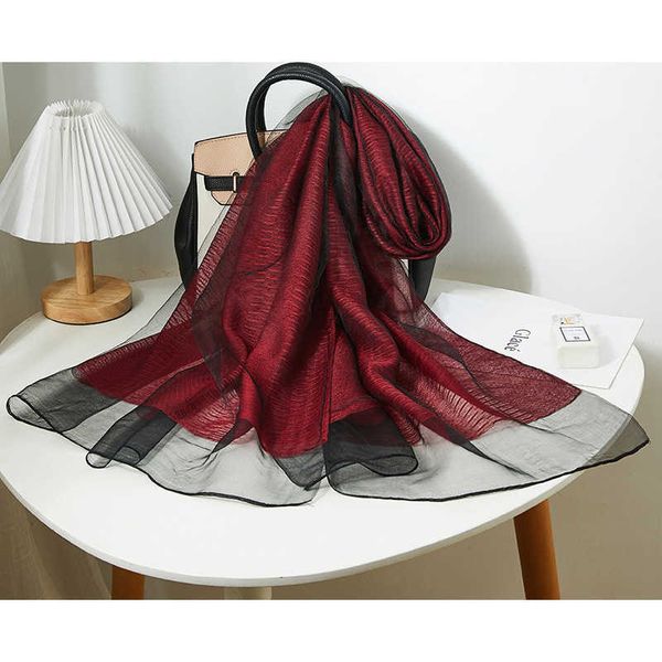 

sarongs fashion long splicing mulberry silk yarn banquet women shawl beh neutral neck bre korean solid color simple soft scarf b19 p230403, Blue;gray