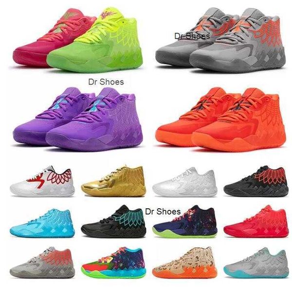 

2023 lamelo ball mb 01 basketball shoes rick red green and morty galaxy purple blue grey black queen buzz city melo sports trainner sneakers