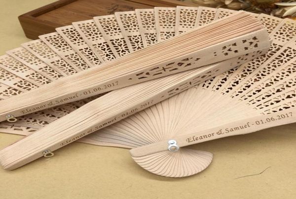 

personalized sandalwood folding hand fans with organza bag wedding favours fan party giveaways in bulk 50pcs lot7627029, White