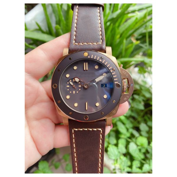 

automatic mechanical diving series watch 2555 bronze case 010, Slivery;brown