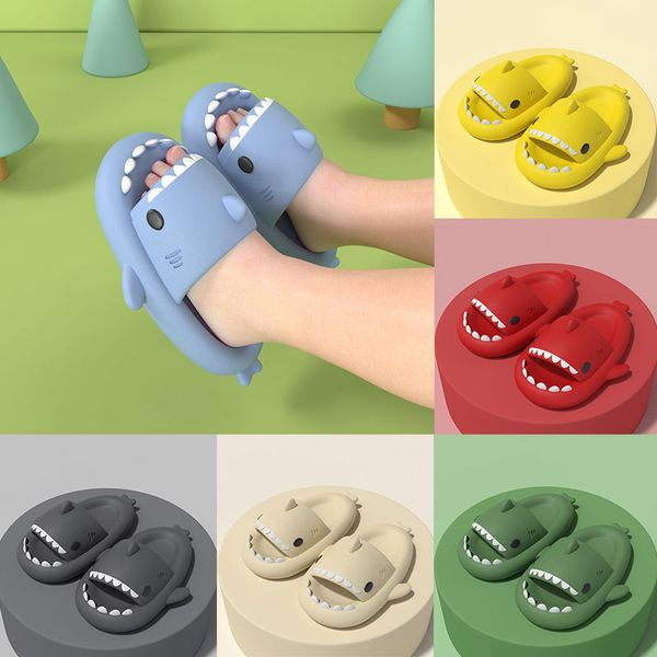 

summer shark slippers for men women home anti-skid solid color eva couple outdoor indoor bone household funny slipper sandals platform slide, Black