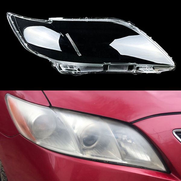 

front car protective headlight glass lens cover shade shell auto transparent light housing lamp for toyota camry 2007 2008 2009