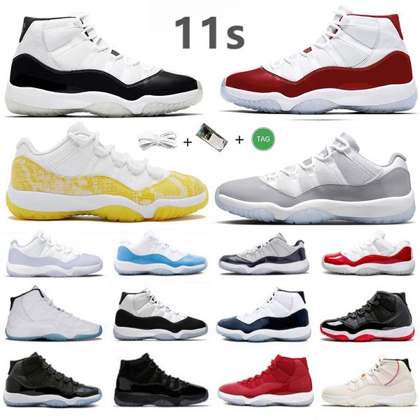 

11 11s mens basketball shoes cherry midnight navy cool grey pure violet citrus gym red gamma dmp blue bred cap gown concord space jam men wo