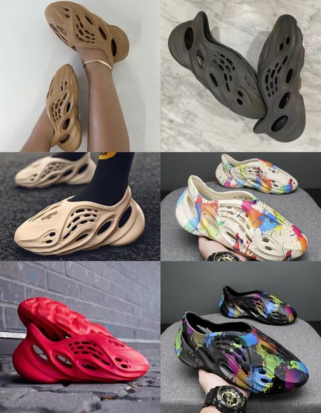

foam runner slipper fashion slides children kids slippers sandals shoes triple black white red resin bone desert sand women mens shoes desig