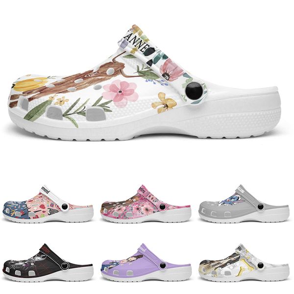 

Customized exquisiteand comfortable fashionable beautiful Glossy Diy shoes for men and women's indoor slippers 42-101247