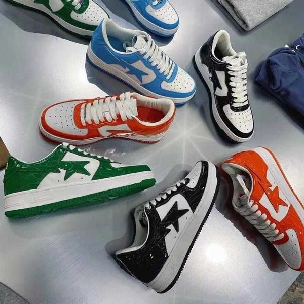 

casual shoes sk8 bapesta bapestas baped sta low men women black white pastel green blue suede pink mens womens trainers outdoor sports sneak