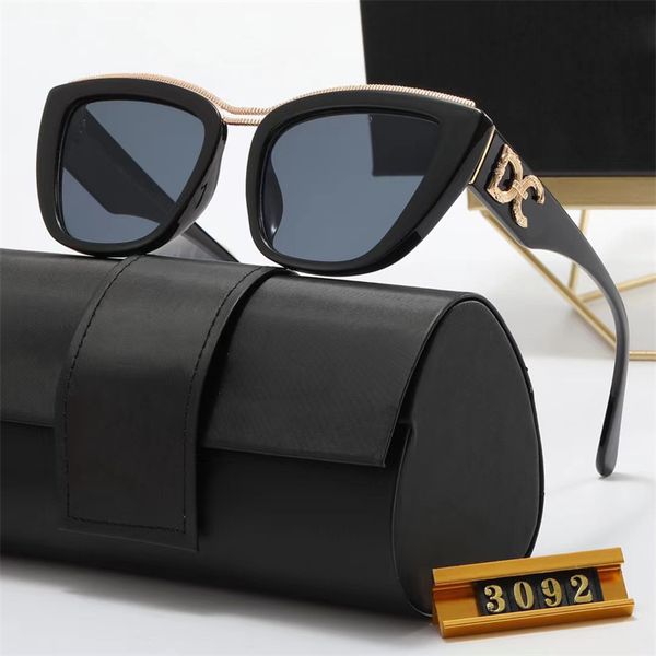 

designer sunglasses fashion summer beach glasses eyewear glasses full frame letter rectangle advanced sense face thin design for man woman 8, White;black
