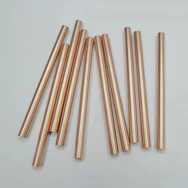 

red copper bars 8mm-10mm 50cm long copper rods customization processing cutting
