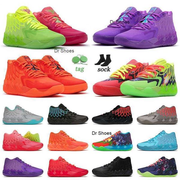 

fashion lamelo ball mb 01 basketball shoes men women melo balls mb.01 trainers rock ridge queen city rick and morty red green beige be you b, Black