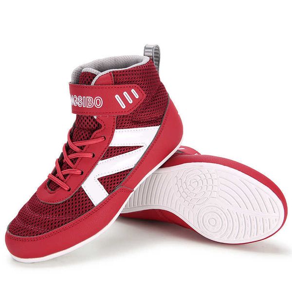 

athletic outdoor professional kids wrestling shoes breathable boxing sneakers children wearable squat shoes designer boxing boots 6096t p230, Black