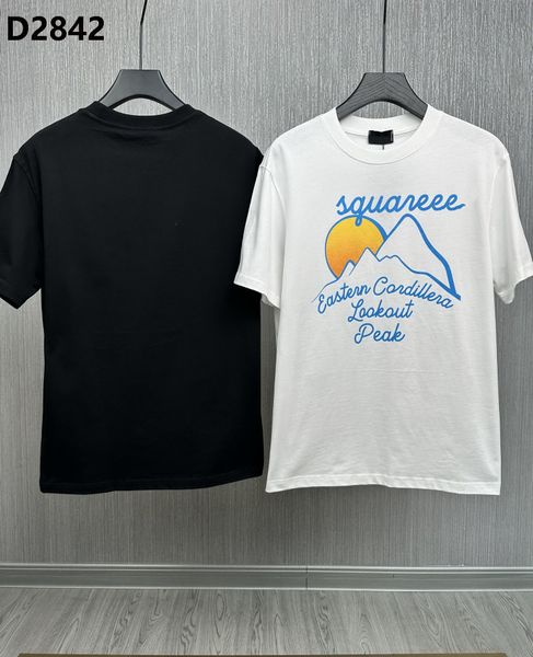 

23ss brand men t-shirt d2 men's dsq t-shirt letter shorts men cotton polo shirt shirt mens tee streetwear men women t shirts ds2842, White;black