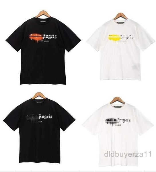 

men's t shirts 23ss tshirts t shirt palms palmangel city designer limited inkjet graffiti letter printing women's sailboat short s, White;black
