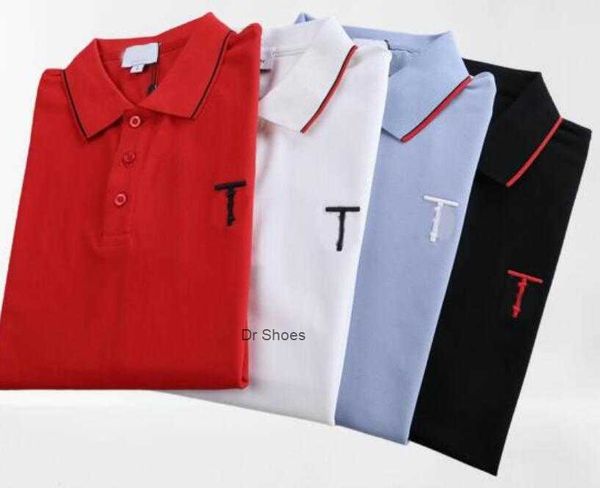 

spring summer mens polo shirt italy shorts sleeve tee designer polos tshirt lapel 22ss men garter letters little bee printing clothing #0015, White;black