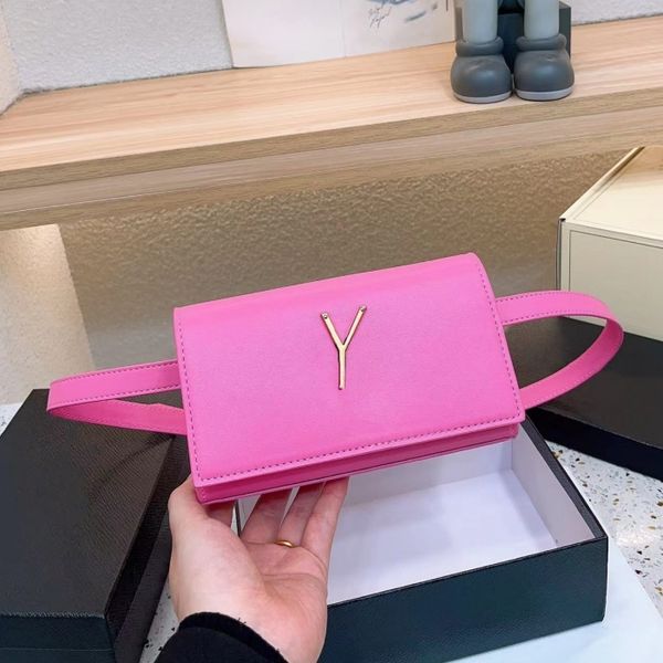 

woman mini waist bag belt bag designer shoulder bum bag fashion bumbag phone purse gold letter leather plain 3 color 5a quality