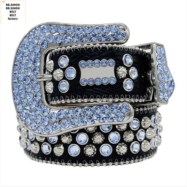 

Designer bb Simon Belt Belts For Mens Womens Shiny Diamond Belt Fashion Brands Luxurys Classic Multicolour With Bling Rhinestones As Gifts2