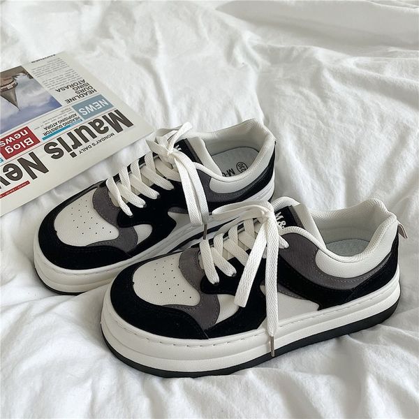 

dress shoes houzhou platform sports shoes flat female sneakers women tennis spring leisure vulcanize black kawaii fashion original stay 2304
