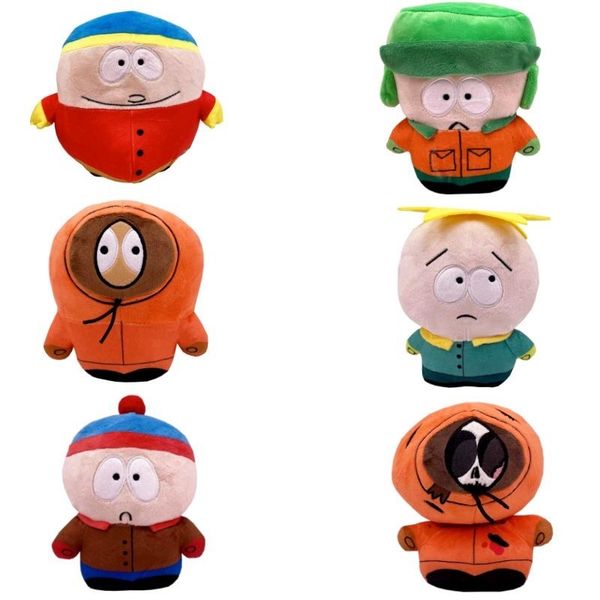 

new 20cm south park plush toys cartoon plush doll stan kyle kenny cartman plush pillow peluche toys children birthday gift