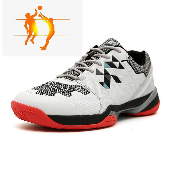 

athletic outdoor 2022 new professional volleyball shoes men and women breathable tennis shoes indoor sports training shoes badminton shoes p, Black