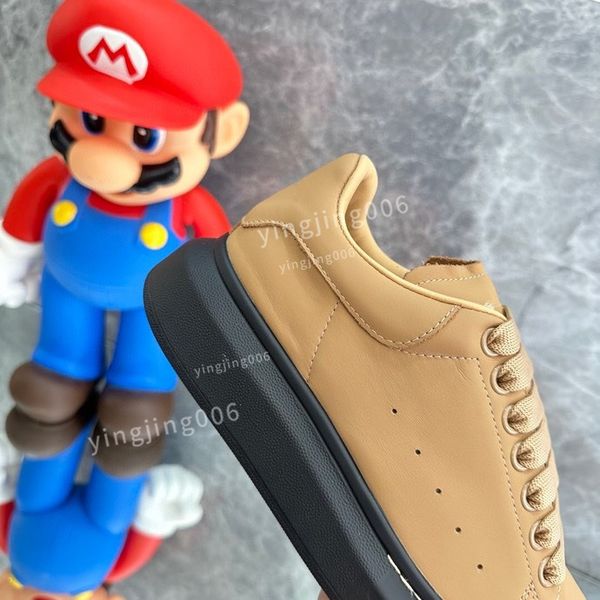 

2023new designer fashion brand casual shoes men's leather lace up fashion printing coach sports women's small white shoes, Black