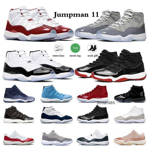 

cherry 11 men women basketball shoes 11s mens sneakers cool grey midnight navy concord 45 bred win like 25th anniversary men women sports og, Black