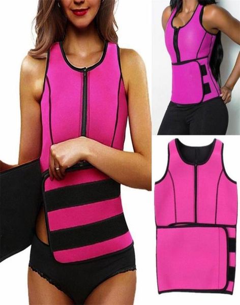 

new women neoprene sauna vest body shaper slimming waist trainer fashion workout shapewear adjustable sweat belt corset3792959, Black;gray
