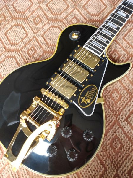 

guitar production plant custom made standard yellow binding electric guitar