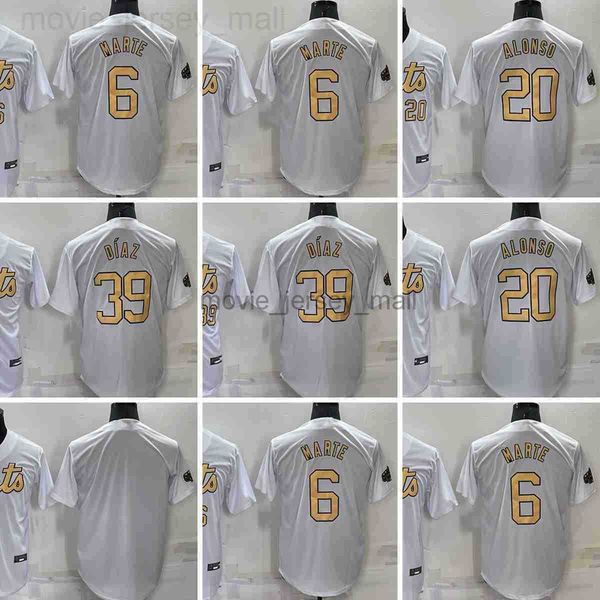 

2022 all-star baseball jersey 6 starling marte 20 pete alonso 39 edwin diaz blank stitched jerseys, Blue;black