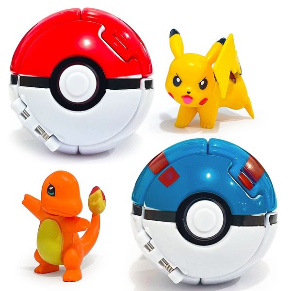 

movies tv plush toy l poke ball collection 4pc complete set greatball traball masterball 5 inch drop delivery