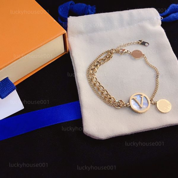 

new charm pendant 18k plating luxury enamel bracelet for men and women fashion bracelet daily accessories party wedding valentines day gift, Golden;silver