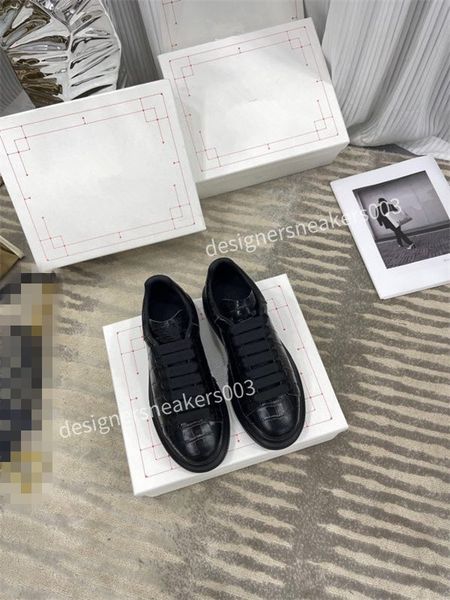 

2023r women men travel leather lace-up sneaker fashion lady running trainers letters woman shoe flat printed gym sneakers, Black