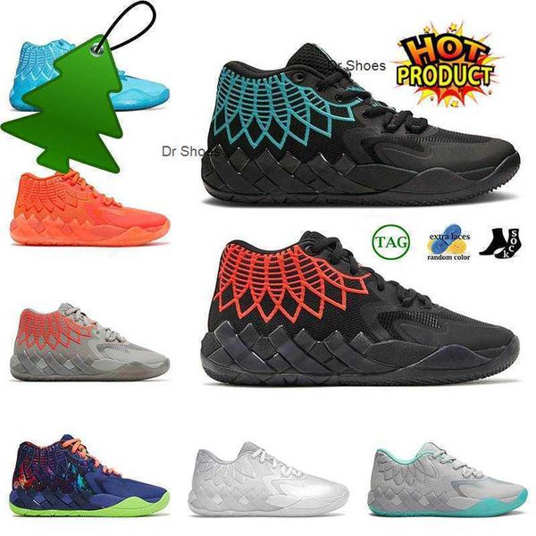 

basketball shoes lamelo ball mb.01 basketball shoes rock ridge red rick and morty lo ufo purple cat beige buzz city sports, Black