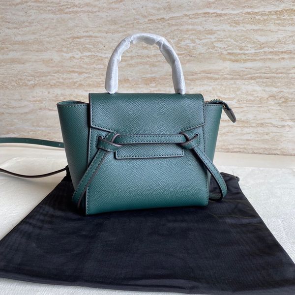 

10a brand tote mini bag women shoulder blackish green bags real leather handbags 21cm designers granulated calfskin belt pico handbag ing, Black;red