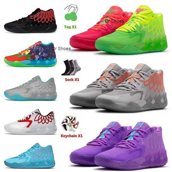 

lamelo ball shoes mb.01 lo mens sports basketball shoe 1of1 trainers rick and morty rock ridge red blast queen city galaxy unc iridescent, Black