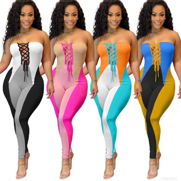 

women jumpsuits fashion casual positioning printing splicing bra strap jumpsuit rompers summer romper women, Black;white